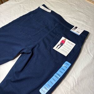 Nine West Navy Denim Leggings Large 12-14 MSRP $49